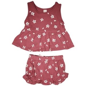 NWT PL Baby Petit Lem 2-piece Flower Tank Dress & Bloomers